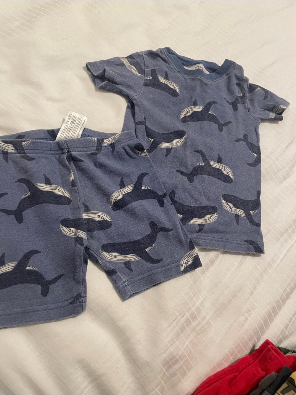 Carter's Blue Whale Print Short Sleeve Pajama Set